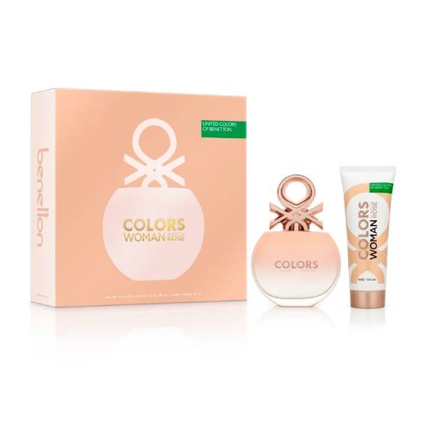 Benetton Set Colors Woman Rose EDT 80 ML + B/L 75 ML (M)