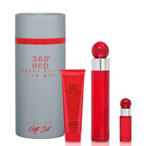 Perry Ellis Set 360 Red EDT 100 ML + 7.5 ML + G/D 90 ML (H)