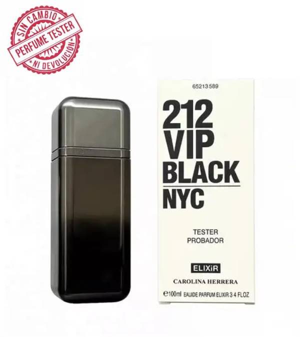Carolina Herrera 212 Vip Black Elixir EDP 100 ML Tester (H)