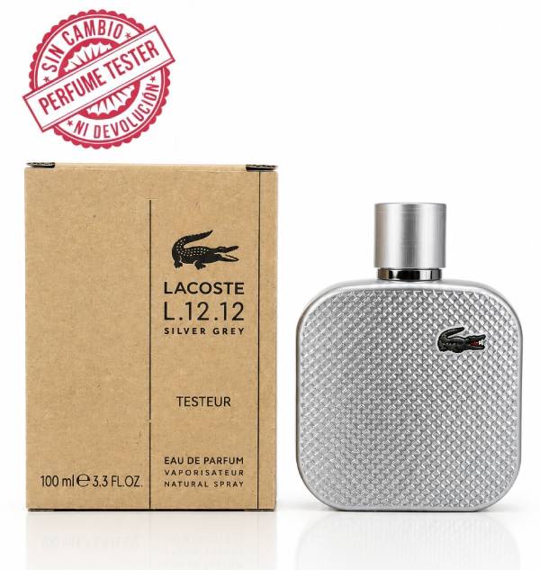 Lacoste L.12.12 Silver Grey EDP 100 ML Tester (H)