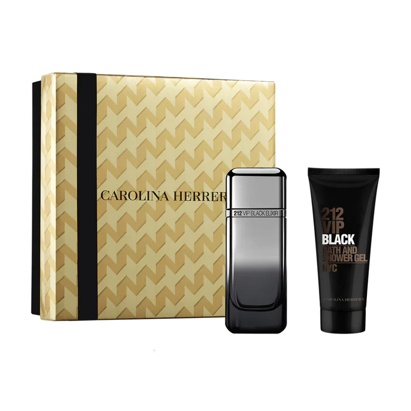Carolina Herrera 212 Vip Black Elixir Set EDP 100 ML + G/D 100 ML (H)